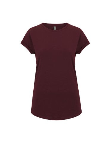 SA16 | WOMEN'S ROLLED SLEEVE RECYCLED T-SHIRT