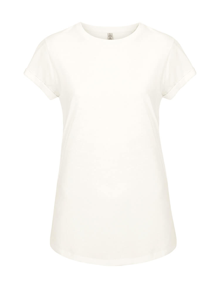 SA16 | WOMEN'S ROLLED SLEEVE RECYCLED T-SHIRT
